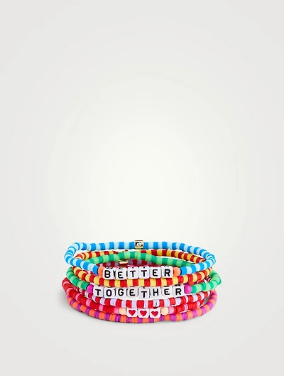 Set Of Six Better Together Camp Bracelets