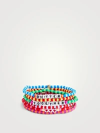 Set Of Six Better Together Camp Bracelets