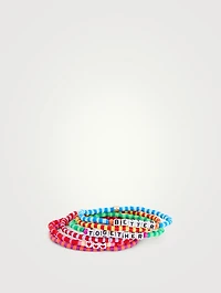 Set Of Six Better Together Camp Bracelets