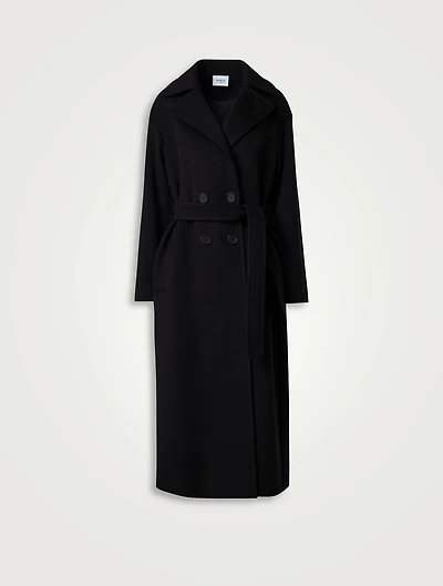 Belted Double-Breasted Coat
