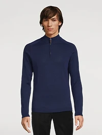 Braulio Cotton and Silk Quarter-Zip Sweater