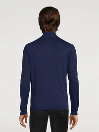 Braulio Cotton and Silk Quarter-Zip Sweater