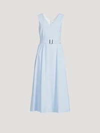 Good Linen Belted Midi Dress