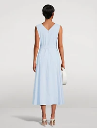 Good Linen Belted Midi Dress