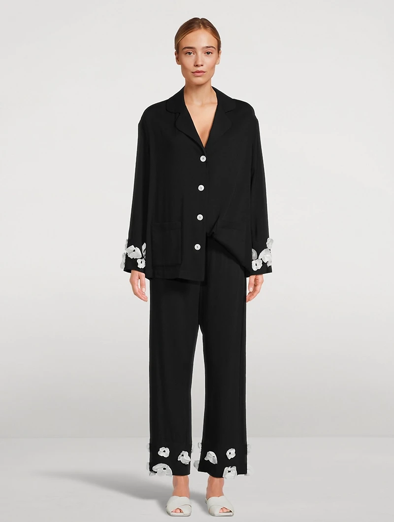 The Bloom Party Pajama Set With Pants