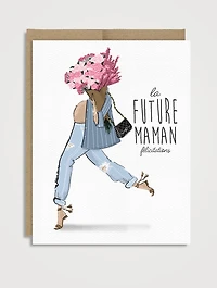 Blooming Bump Greeting Card - French