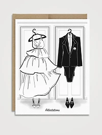 Dressing Duo Greeting Card - French