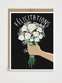 Flower Fiancée Greeting Card - French