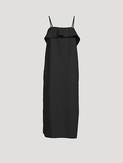Sable Ruffle-Trimmed Slip Dress