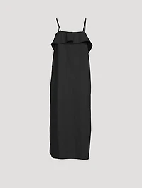 Sable Ruffle-Trimmed Slip Dress