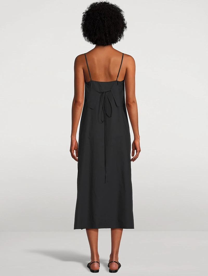 Sable Ruffle-Trimmed Slip Dress