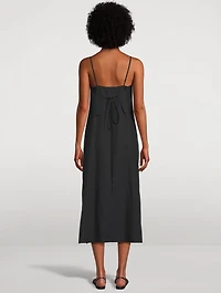 Sable Ruffle-Trimmed Slip Dress