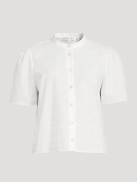 Embroidered Poplin Shirt
