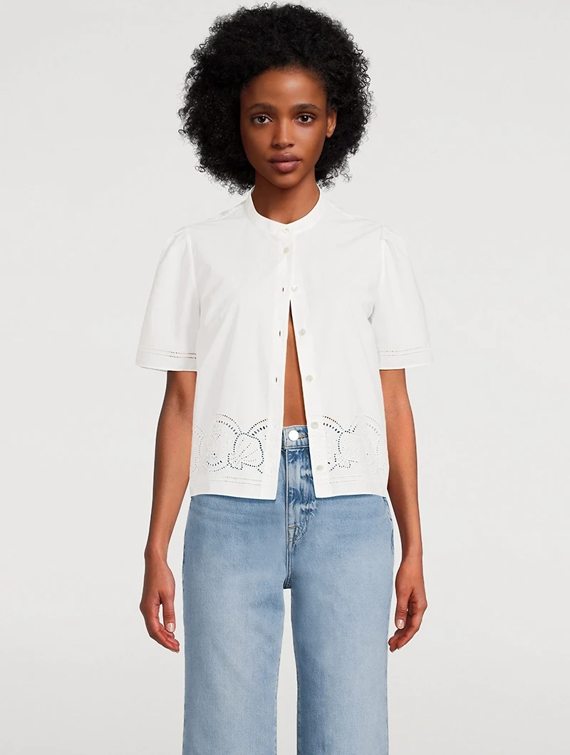Embroidered Poplin Shirt
