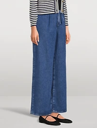 Drawstring Wide Leg Pants