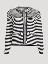 Compact Stripe Cardigan