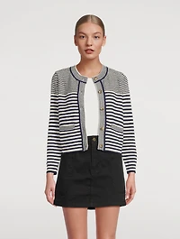 Compact Stripe Cardigan