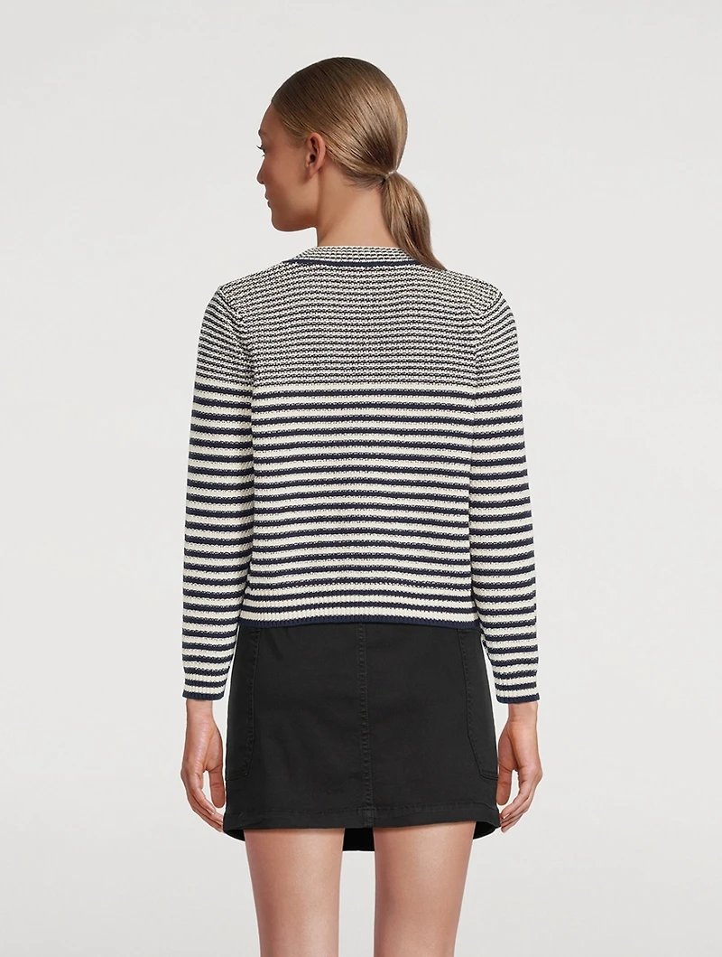 Compact Stripe Cardigan