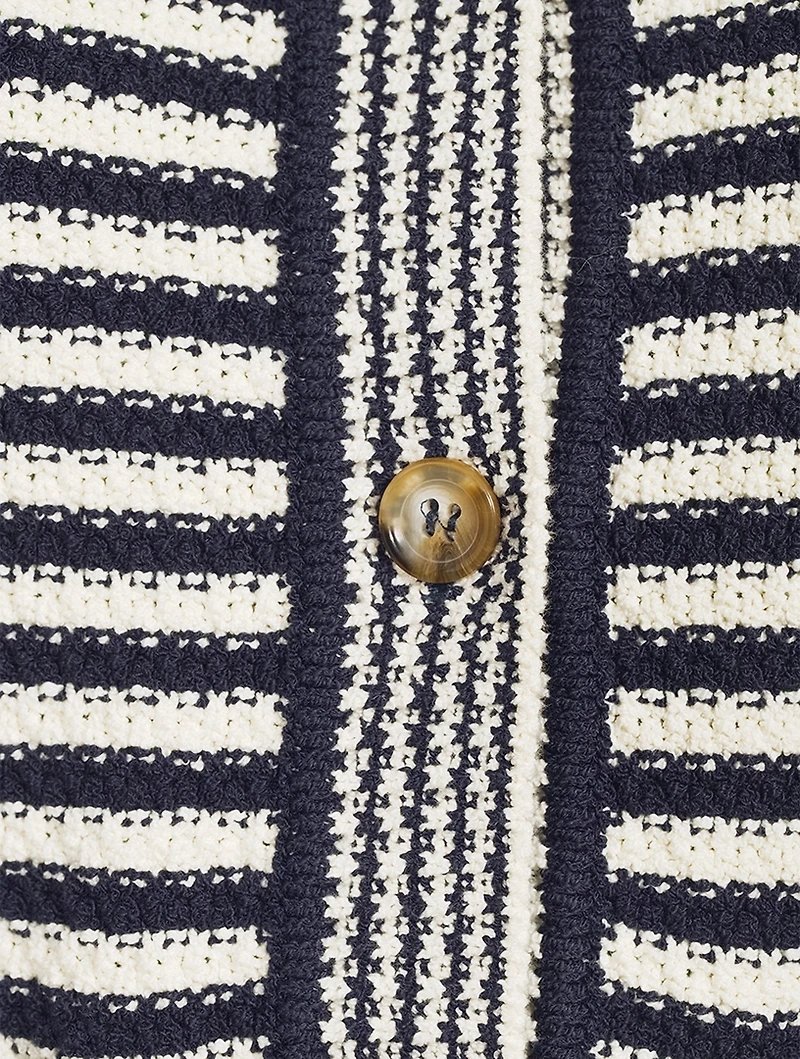 Compact Stripe Cardigan