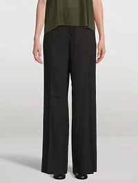 Stretch High-Rise Wide-Leg Pants