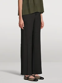 Stretch High-Rise Wide-Leg Pants