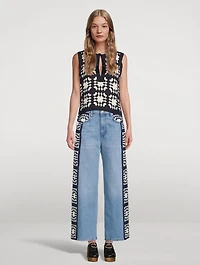 Le Jane Crochet Wide-Leg Jeans