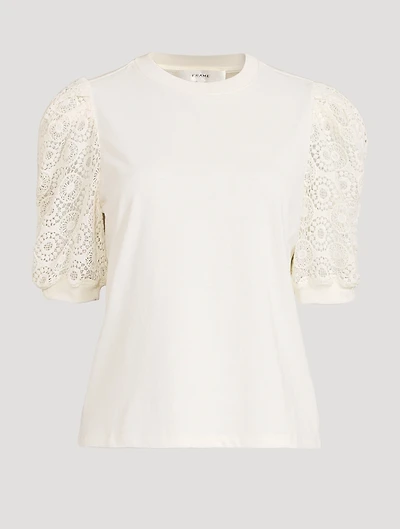 Frankie Lace-Sleeve T-Shirt
