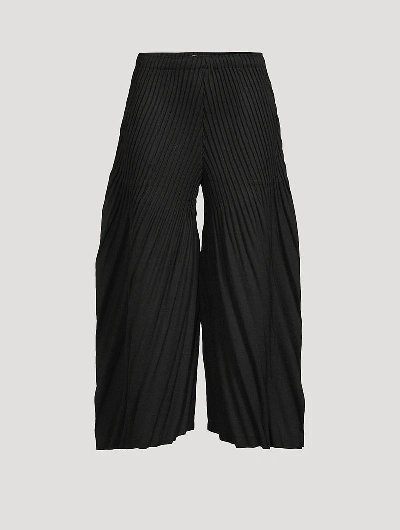 Linen Like Pleats Pants