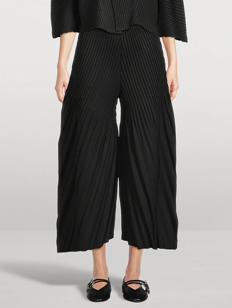 Linen Like Pleats Pants