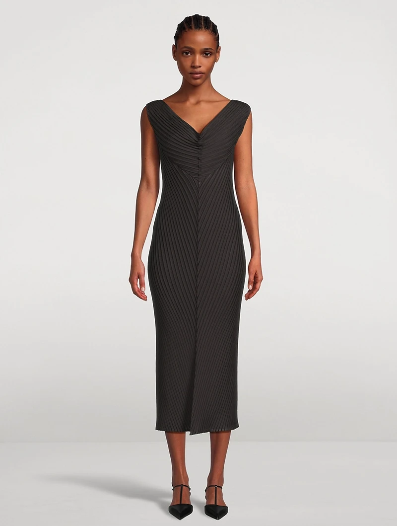 Paper Like Pleats Dress