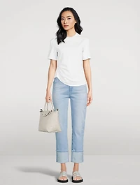 Saige Straight-Leg Crop Jeans