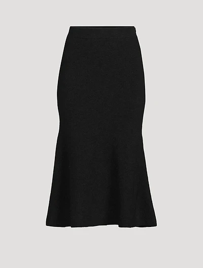 Rib-Knit Midi Skirt