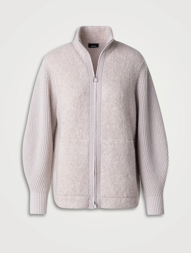 Cashmere Silk And Wool Cardigan