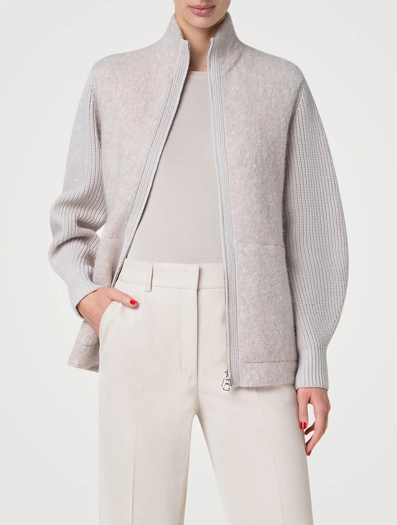 Cashmere Silk And Wool Cardigan