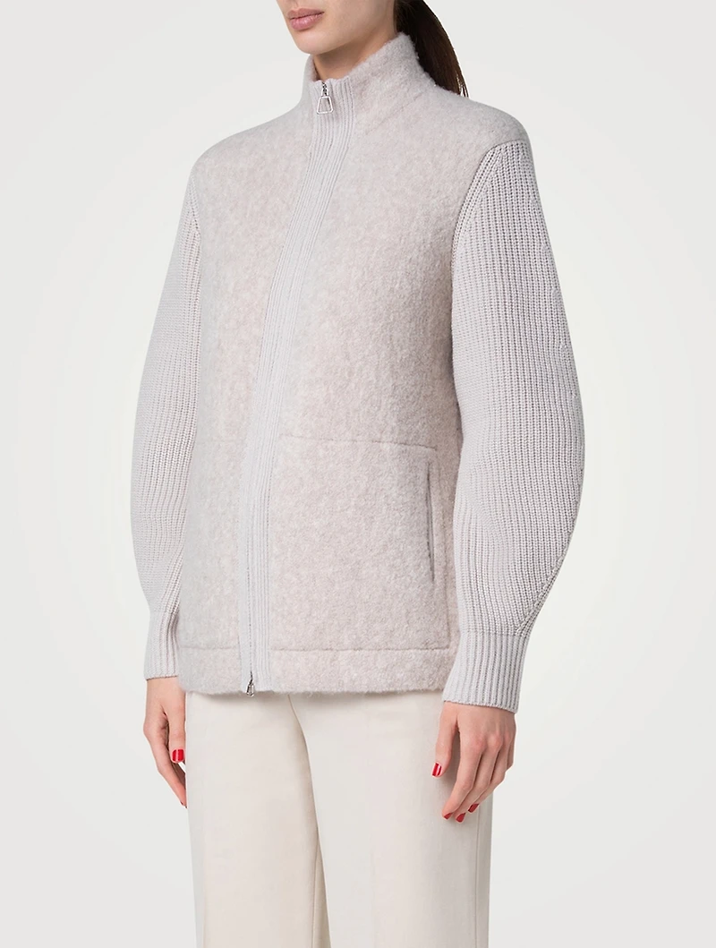 Cashmere Silk And Wool Cardigan