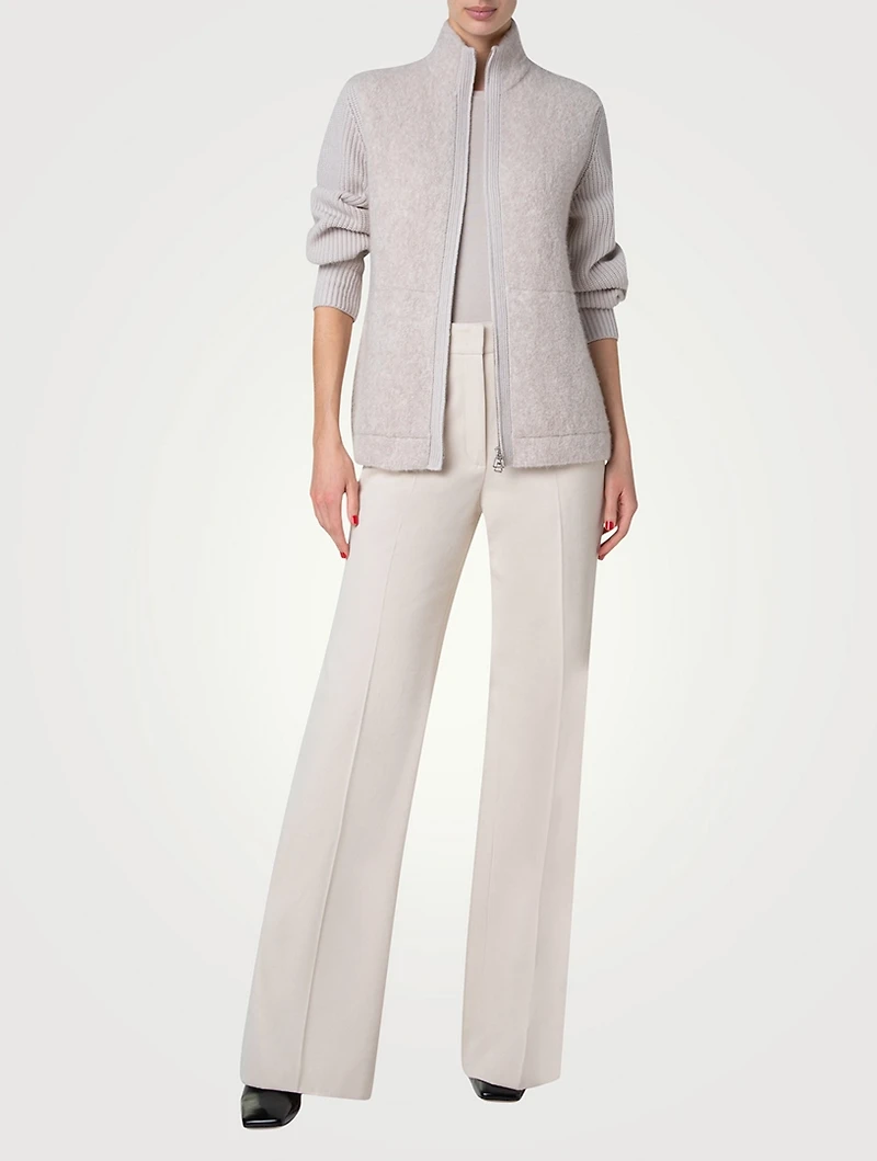 Cashmere Silk And Wool Cardigan