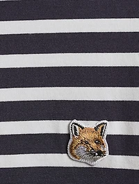 Fox Head Long-Sleeve T-Shirt Stripe Print