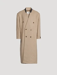 Wool-Blend Double-Breasted Coat