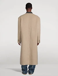Wool-Blend Double-Breasted Coat