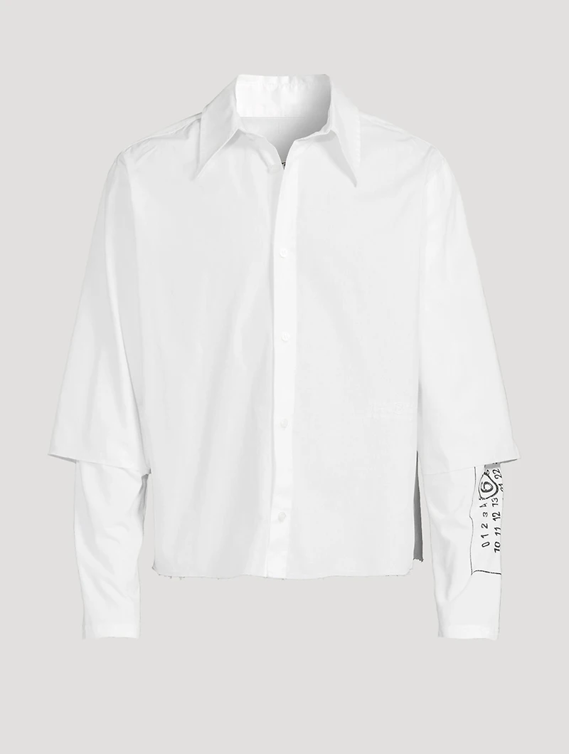 Double-Sleeve Layered Shirt