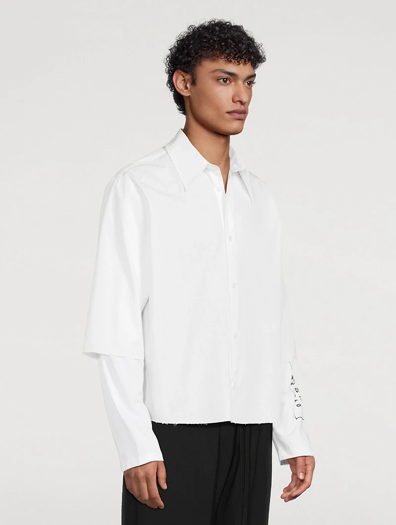 Double-Sleeve Layered Shirt
