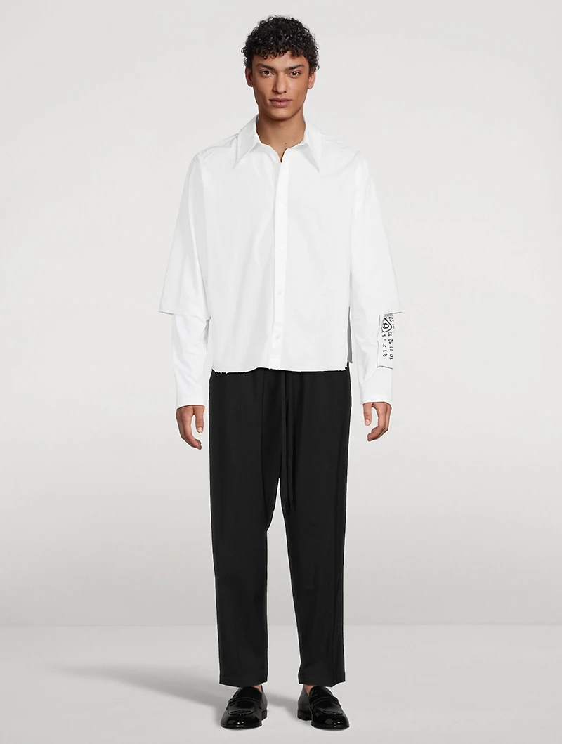 Double-Sleeve Layered Shirt