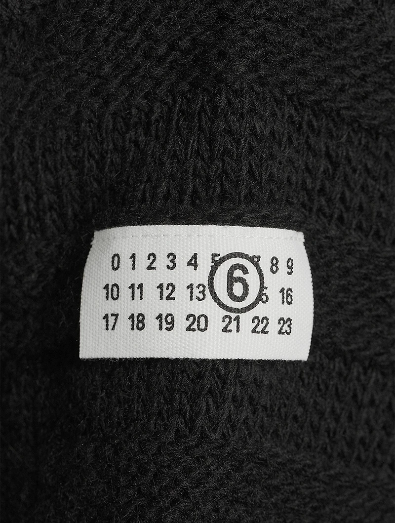 Distressed Wool-Blend Cardigan