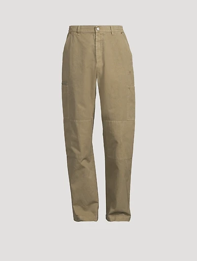 Cotton Jersey Straight-Leg Pants