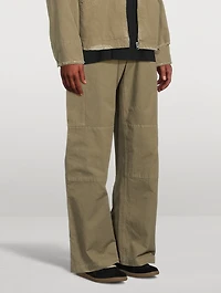 Cotton Jersey Straight-Leg Pants