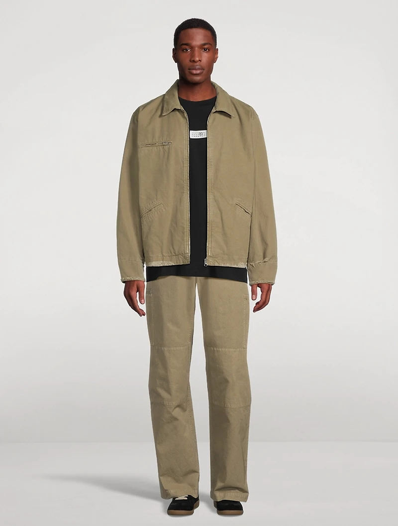 Cotton Jersey Straight-Leg Pants