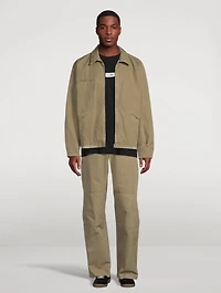 Cotton Jersey Straight-Leg Pants