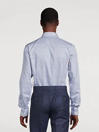 Slim Fit Micro Floral Print Shirt