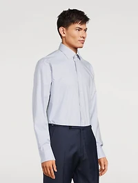 Slim Fit Micro Check Cotton Tencel™ Shirt