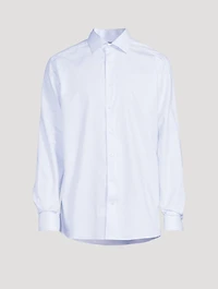 Contemporary Fit Striped Cotton Tencel™ Shirt